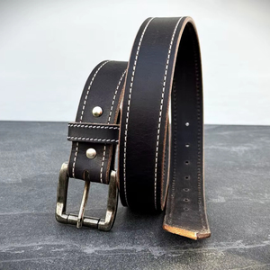 Ceinture en cuir floral Western Cowgirl avec boucle brodée, outillée et incurvée, finition antique, peinte à la main, prix de gros - Product Image 1