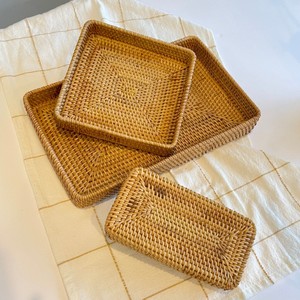 Handmade Rectangular Rattan Serving Tray for <b>Breakfast</b> Snacks Tea Coffee Elegant Home Serving Solution - Product Image 3