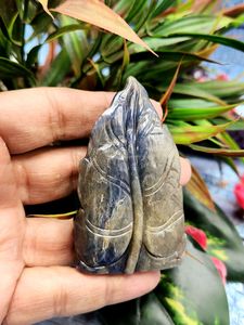 Escultura del Buda en Piedra de Zafiro Azul - Un Símbolo de Iluminación Espiritual - Product Image 3