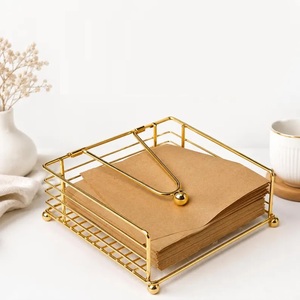 Rectangle Frame Napkin Holder Amazing Metal Copper Wire <b>Table</b> <b>Top</b> <b>Decor</b> for <b>Wedding</b> Home or Office for Parties - Product Image 5