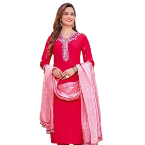 Derniers modèles Ensemble Kurtis de tissage pénitent en viscose jacquard pour femmes - Product Image 1