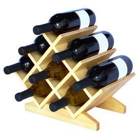 Support de bouteilles moderne en bois pour comptoir de fête, cuisine, bar, salle à manger - Product Image 2