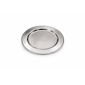 Assiette de Présentation Ronde en Métal Perlé Effet Miroir pour Hôtels, Restaurants, Maisons, Cuisines et Décoration de Mariages - Vente en Gros - Product Image 6