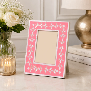 Decorative Pink Mother of Pearl Photo <b>Frame</b> – Handmade Luxury Tabletop Picture <b>Frame</b> for Home Decor & Gifting. - Product Image 6