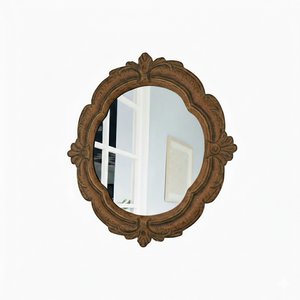 Espejo de Pared Decorativo de Estilo Francés Antiguo al por Mayor |   Espejo con Marco de Metal Ornamentado Tallado a Mano de Estilo Rústico para Decoración del Hogar - Product Image 4