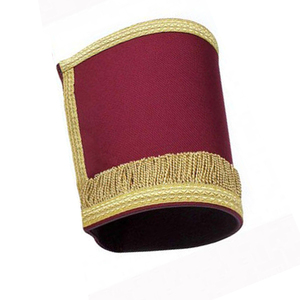 Classic Masonic Gauntlets Cuffs White Cotton Freemason Gloves With Embroidered Square And Compass Symbol Cuffs - Product Image 5