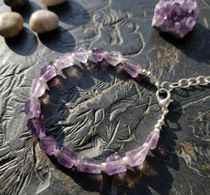 Natural Amethyst <b>Bracelet</b> AAA Faceted Tumble Beads Handmade Gemstone <b>Bracelet</b> - Product Image 4