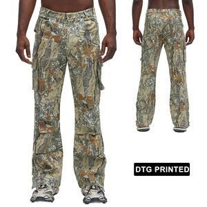 Pantalones Cargo de Camuflaje para Hombre, Cintura Elástica, Múltiples Bolsillos, Transpirables, Estilo Casual de Verano, Tejido de Poliéster - Product Image 6