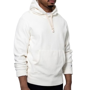 Sudaderas con capucha y sudaderas con logotipo personalizado bordado con etiqueta privada de poliéster polar Unisex de talla grande para hombre sudaderas con capucha lisas en blanco - Product Image 1