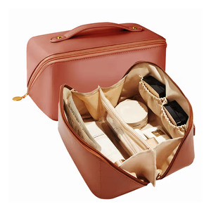 Trousse de Maquillage Professionnelle Vintage Grande Capacité Pliable Organisateur Cosmétique Sac de Voyage Beauté Rangement Multiples Compartiments - Product Image 1