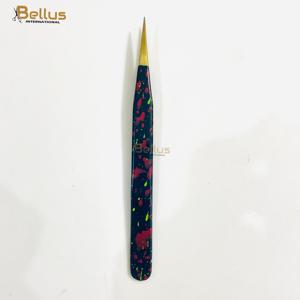 Custom Logo Eyelash Lash Tweezers Private Label Stainless Steel Straight Tweezers with Sustainable Tube Packing - Product Image 6