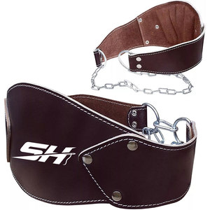 Genuine Leather Dip Belt Adjustable Weight Lifting Belt With Heavy Duty Chain For Dips Pull Ups Bodybuilding And Gym Workouts - Product Image 6