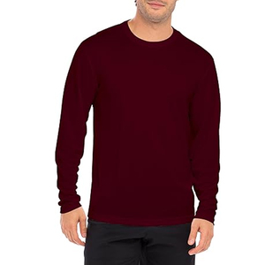 Men Basic Cotton Long Sleeve Shirt Plain Crew Neck Tee Custom Printing OEM ODM Wholesale Manufacturer - Product Image 2