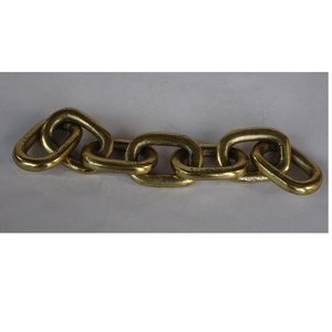 Sculpture d'art moderne en métal laiton maillon de chaîne finition laiton antique ornement décoratif pour décor de Sculptures de table de salon - Product Image 3