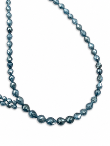 Cuentas de Diamante Azul Natural Premium en Forma de Lágrima Briolette, Facetadas, con Perforación Central, 4mm, 38cm, Hilo Suelto, Joyería al por Mayor - Product Image 2