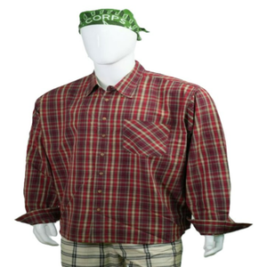 Chemise en flanelle 100 % coton biologique à carreaux tendance pour homme, décontractée, à manches longues boutonnée, anti-plis - Product Image 6