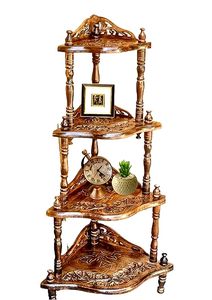 Handcrafted PET+PE Classic Corner Display <b>Shelf</b> Vintage 5-tier Storage <b>Rack</b> Living Room Decorative <b>Wire</b> Organizer - Product Image 2