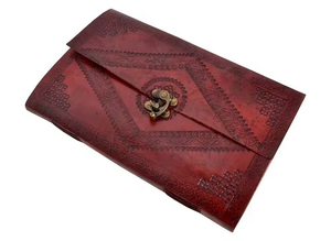 Handmade Embossed Leather Journal New Design Vintage Color Spiral Saddle <b>Stitching</b> Customizable Travelers' Notebook Fashion <b>Gift</b> - Product Image 5