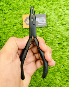 Wholesale Black Matte Stainless Steel 3-Hole Hair <b>Extension</b> Tools Multi-Functional <b>Micro</b> and Nano Beads Pliers Reusable - Product Image 4
