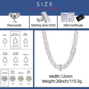Collier et breloques personnalisés en laiton plaqué or 18 carats, sertis de zircons, style cubain, bijoux raffinés - Product Image 4