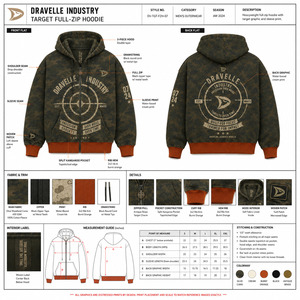 เสื้อฮู้ดลายพราง DRAVELLE INDUSTRY ทรงโอเวอร์ไซส์สำหรับผู้ชาย ผ้าฝ้ายเฟรนช์เทอร์รี่ สวมใส่สบาย เหมาะสำหรับฤดูหนาว เป็นมิตรต่อสิ่งแวดล้อม - Product Image 6