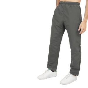 Llegada del 2024, pantalón gris de microfibra para hombre, corte recto informal con cierre de cintura elástica, transpirable y opción de logotipo personalizado - Product Image 1