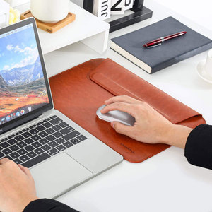 Funda de Cuero Crazy Horse para Laptop, Funda Protectora para Laptop de Trabajo, Oficina, Viajes, para Macbook, Estilo Ejecutivo - Product Image 3