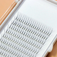 Échantillon Gratuit : Plateau de base pour extensions de cils, cils coréens faits main en PBT, 12 rangées, volume noir 0.3 0.05, super doux, ultra légers