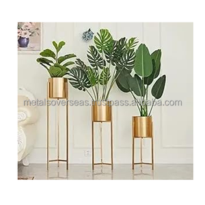 Support de plante rose bleu or décor à la maison moderne support moyen support en fer forgé intérieur Pot de fleur en métal support de plante - Product Image 1