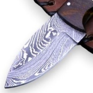 Cuchillos de Desollado de Acero de Damasco con Hoja Ancha para Caza, Preparación de Caza y Uso en Exteriores - Product Image 6