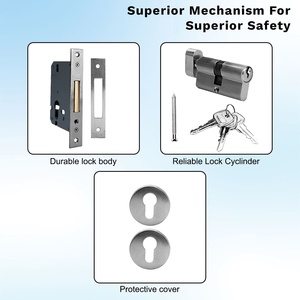Serrure de porte haute sécurité Premium Dead Lock pour portes principales, construction en laiton massif et acier inoxydable - Product Image 3
