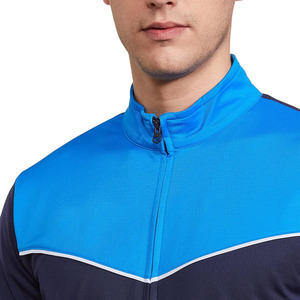 Chándal Deportivo Casual para Hombre en Azul Marino con Bloques de Color, Cierre de Cremallera y Bolsillos Laterales para Otoño - Product Image 5