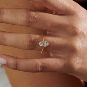 Women's Heart Cut Diamond Engagement Ring 14k solid Gold Prong Setting Classic Style Fine Jewelry - Product Image 5