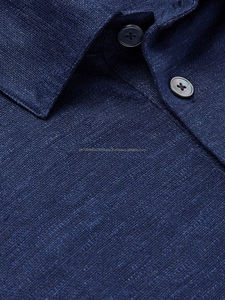 Polo respirant à séchage rapide avec broderie personnalisée du logo du fabricant pour hommes, 100% lin, polos à étiquette privée - Product Image 5