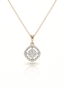 Collier avec pendentif en diamant, design pour un usage quotidien, bijoux romantiques pour femmes, diamants naturels et de laboratoire - Product Image 2