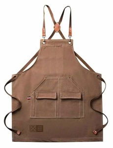 Tablier de soudage en toile de haute qualité, réglable, robuste, pour hommes, avec grandes poches, tablier de travail pour chef, jardinage, barbecue - Product Image 5