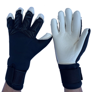 Gants de gardien de but en cuir OEM légers, respirants, à doigts complets, épaissis, avec fermeture auto-agrippante pour l'entraînement - Product Image 1