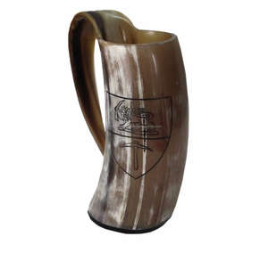 Taza de cuerno tallada a mano, regalo único de la mejor calidad, hecha a mano, impermeable, estilo de lujo, técnica de pulido de Color de cuerno Natural - Product Image 3