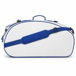 Bolsa de Tenis Personalizada Blanca y Azul con Cierre de Cremallera, Lona Resistente, Impermeable, Multifuncional, con Compartimento para Zapatos - Product Image 2