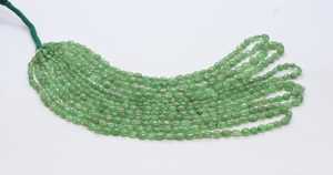 Perles ovales unies ombrées en tsavorite naturelle, 16 pouces, perles ovales lisses en tsavorite, 4x6 à 5x7 mm, perles en tsavorite de haute qualité - Product Image 6