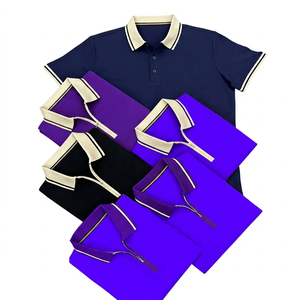 เสื้อโปโลแขนสั้นผู้ชาย ผ้าถัก สีพื้น ทรงลำลอง ปกติ มีปก - Product Image 3