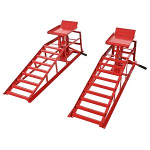2 packs de rampes hydrauliques rouges de 5 tonnes pour l'entretien et l'entretien des voitures. - Product Image 1