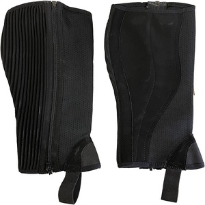 Leather Horse Riding <b>Half</b> <b>Chaps</b> English Style Adjustable Zipper Jodhpur Breeches High Quality Durable Kanpur India Protection - Product Image 3
