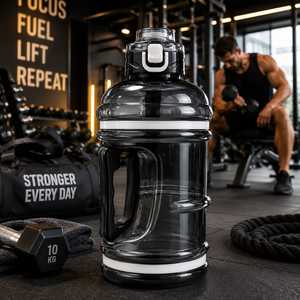 Large 2200ml Leakproof Plastic Water <b>Bottle</b> with Handle Screw On Lid Direct Drinking for Gym <b>Travel</b> Camping - Product Image 2