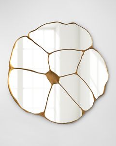 Modern Round Metal Decorative <b>Mirror</b> With Drip Design Handmade Wall Art - Product Image 2