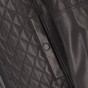Chaqueta de Motociclista para Hombre, Acolchada, de Cuero Genuino, Impermeable, Estilo Vintage, con Cierre Completo y Acolchado Frontal - Product Image 4