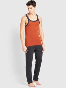 เสื้อกล้ามออกกำลังกายผู้ชาย ผ้าโพลีเอสเตอร์/คอตตอน ระบายอากาศ แห้งเร็ว เหมาะสำหรับฟิตเนส เพาะกาย - Product Image 4