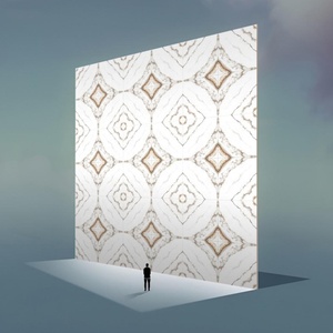 Carreaux de porcelaine vitrifiée brillants Anti Onyx 600x600mm (60x60cm) pour salon, design Bookmatch, carreaux de sol en céramique émaillée - Product Image 1