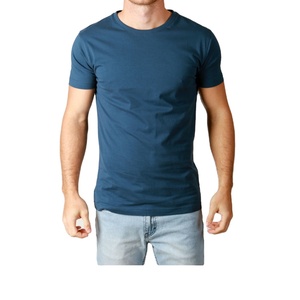 T-shirt décontracté pour homme, personnalisé avec logo et marque sur le devant, couleur unie, col rond, manches courtes, 100% coton, respirant, séchage rapide - Product Image 2