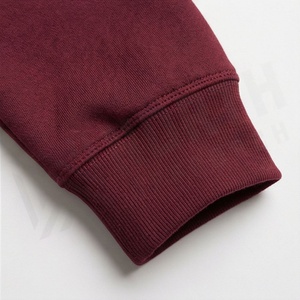 Men's <b>Maroon</b> Hooded Tracksuit Full Sleeve Solid Color Casual Wear With Drawstring And Side Pockets Regular Fit Autumn Style - Product Image 6